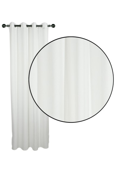 DAS HOME ΚΟΥΡΤΙΝΑ ΜΕ ΚΡΙΚΟΥΣ 140Χ270 2233 ΛΕΥΚΟ