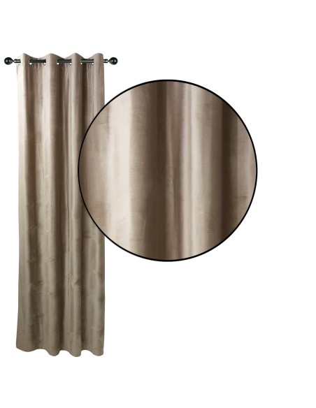 DAS HOME ΚΟΥΡΤΙΝΑ ΜΕ ΚΡΙΚΟΥΣ 140Χ270 2227 ΜΠΕΖ