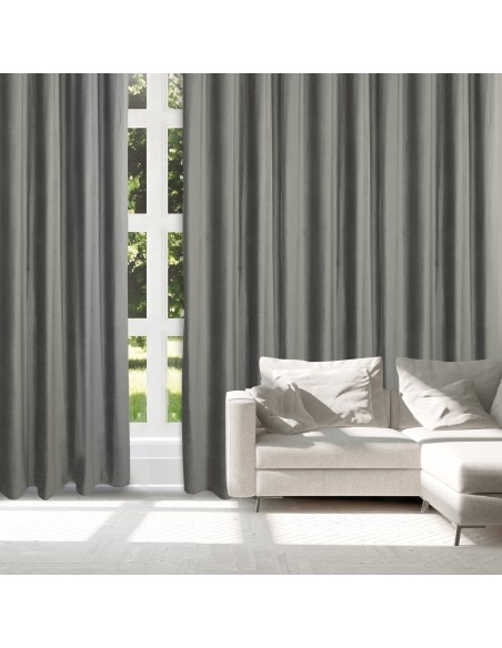 DAS HOME ΚΟΥΡΤΙΝΑ ΜΕ ΚΡΙΚΟΥΣ 140Χ270 2230 ΓΚΡΙ