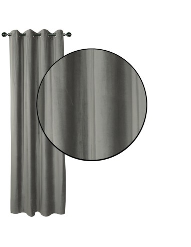 DAS HOME ΚΟΥΡΤΙΝΑ ΜΕ ΚΡΙΚΟΥΣ 140Χ270 2230 ΓΚΡΙ