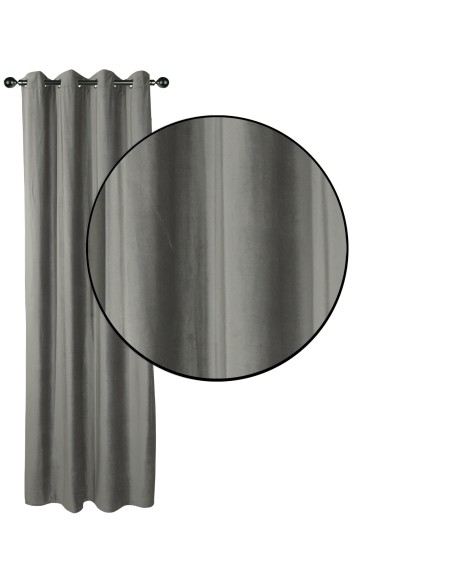 DAS HOME ΚΟΥΡΤΙΝΑ ΜΕ ΚΡΙΚΟΥΣ 140Χ270 2230 ΓΚΡΙ