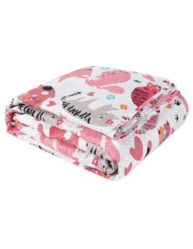 DAS KIDS ΚΟΥΒΕΡΛΙ ΜΟΝΟ 4856 ΛΕΥΚΟ, ΡΟΖ, ΦΟΥΞΙΑ