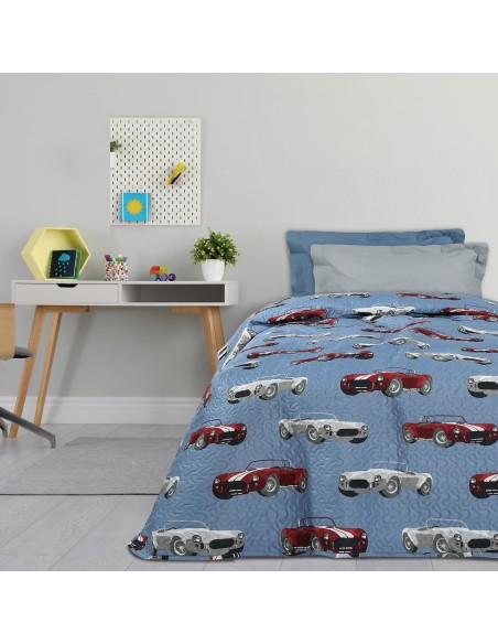 DAS KIDS ΚΟΥΒΕΡΛΙ ΜΟΝΟ 4855 ΓΚΡΙ, ΚΟΚΚΙΝΟ, ΜΠΛΕ