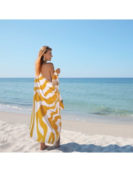 GREENWICH POLO CLUB ΠΕΤΣΕΤΑ ΘΑΛΑΣΣΗΣ 90Χ180 3741 ΛΕΥΚΟ, ΩΧΡΑ