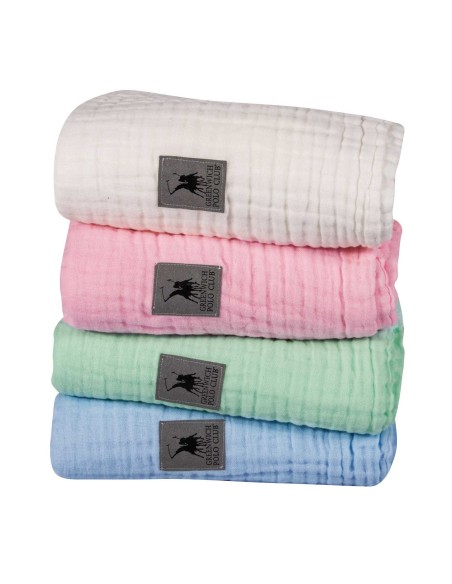 GREENWICH POLO CLUB ΚΟΥΒΕΡΤΑ 105Χ150 ΒΑΒΥ 2993 ΛΕΥΚΟ