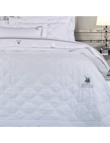 GREENWICH POLO CLUB ΚΟΥΒΕΡΛΙ ΥΠΕΡΔΙΠΛΟ ΣΕΤ 2161 ΛΕΥΚΟ