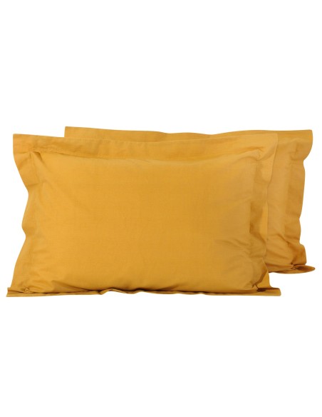 DAS HOME 1019 ΖΕΥΓΟΣ ΜΑΞΙΛΑΡΟΘΗΚΕΣ MUSTARD MUSTARD