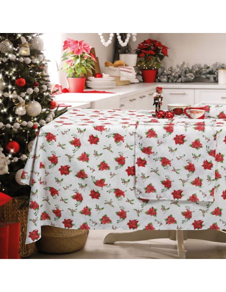 DAS HOME CHRISTMAS ΤΡΑΠΕΖΟΜΑΝΤΗΛΟ 140Χ180 0625 ΚΟΚΚΙΝΟ, ΜΠΕΖ