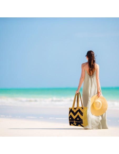 GREENWICH POLO CLUB ΤΣΑΝΤΑ ΘΑΛΑΣΣΗΣ 42Χ45 3650 ΜΑΥΡΟ, ΩΧΡΑ