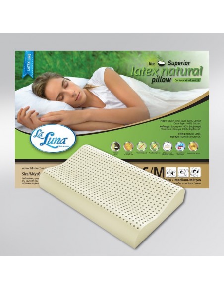 Superior Latex Contour Pillow 65x42 Medium/Soft