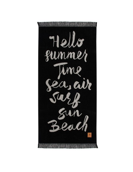 GREENWICH POLO CLUB ΠΕΤΣΕΤΑ ΘΑΛΑΣΣΗΣ 90Χ170 3641 ΕΚΡΟΥ, ΜΑΥΡΟ