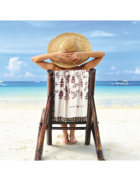 GREENWICH POLO CLUB ΠΕΤΣΕΤΑ-ΠΑΡΕΟ 80Χ180 3671 ΕΚΡΟΥ, ΜΠΟΡΝΤΩ