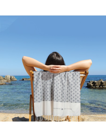 GREENWICH POLO CLUB ΠΕΤΣΕΤΑ-ΠΑΡΕΟ 80Χ180 3667 ΓΚΡΙ, ΕΚΡΟΥ