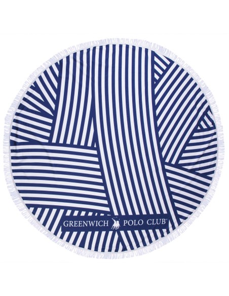 GREENWICH POLO CLUB ΠΕΤΣΕΤΑ ΣΤΡΟΓΓΥΛΗ ΘΑΛΑΣΣΗΣ 3688 ΛΕΥΚΟ, ΜΠΛΕ