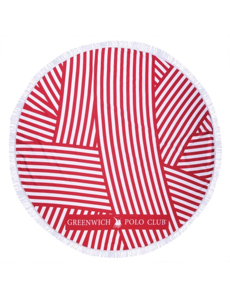 GREENWICH POLO CLUB ΠΕΤΣΕΤΑ ΣΤΡΟΓΓΥΛΗ ΘΑΛΑΣΣΗΣ 3689 ΚΟΚΚΙΝΟ, ΛΕΥΚΟ