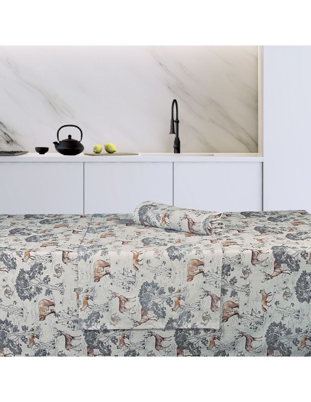 GREENWICH POLO CLUB ΤΡΑΠΕΖΟΜΑΝΤΗΛΟ 140Χ180 2662 ΕΚΡΟΥ, ΚΑΦΕ, ΜΑΥΡΟ