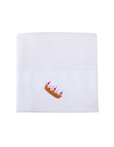 GREENWICH POLO CLUB ΚΟΥΒΕΡΤΑ ΠΛΕΚΤΗ 80X110 ΒΑΒΥ 8816 ΛΕΥΚΟ, ΡΟΖ