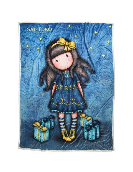 SANTORO GORJUSS 5020 ΚΟΥΒΕΡΤΑ FLEECE SHERPA 160X220 JUST BECAUSE ΜΠΛΕ