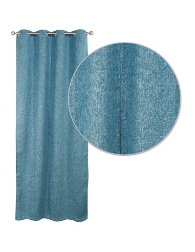 DAS HOME 2132 ΚΟΥΡΤΙΝΑ 140Χ280 ΜΕ ΤΡΟΥΚΣ ΜΠΛΕ