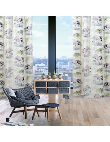 DAS HOME 2063 ΚΟΥΡΤΙΝΑ 140Χ280 ΜΕ ΤΡΟΥΚΣ ΓΚΡΙ,...