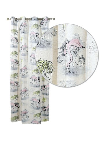 DAS HOME 2063 ΚΟΥΡΤΙΝΑ 140Χ280 ΜΕ ΤΡΟΥΚΣ ΓΚΡΙ,...