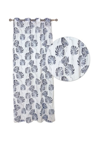 DAS HOME 2177 ΚΟΥΡΤΙΝΑ 140Χ260 ΜΕ ΤΡΟΥΚΣ ΓΚΡΙ,...