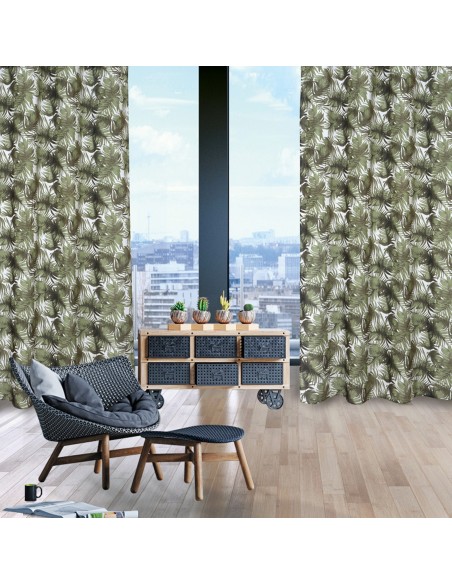 DAS HOME 2179 ΚΟΥΡΤΙΝΑ 140Χ260 ΜΕ ΤΡΟΥΚΣ ΕΚΡΟΥ, ΛΑΔΙ