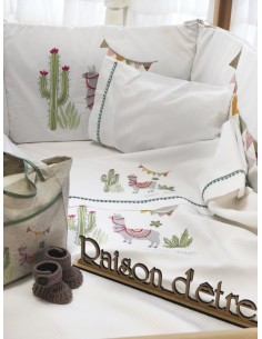 Σετ Σεντόνια Λίκνου Hello Lama - Pink 2