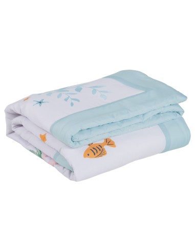 DAS BABY ΚΟΥΒΕΡΛΙ FUN 4876 ΛΙΛΑ, ΜΕΝΤΑ, ΡΟΖ