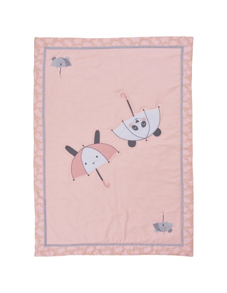 DAS BABY ΚΟΥΒΕΡΛΙ FUN 4878 ΓΚΡΙ, ΛΕΥΚΟ, ΡΟΖ