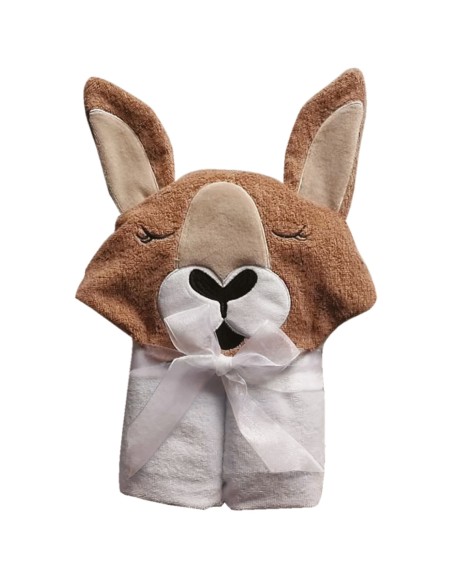 DAS BABY ΚΑΠΑ SMILE EMBROIDERY 4894 ΚΑΦΕ, ΛΕΥΚΟ