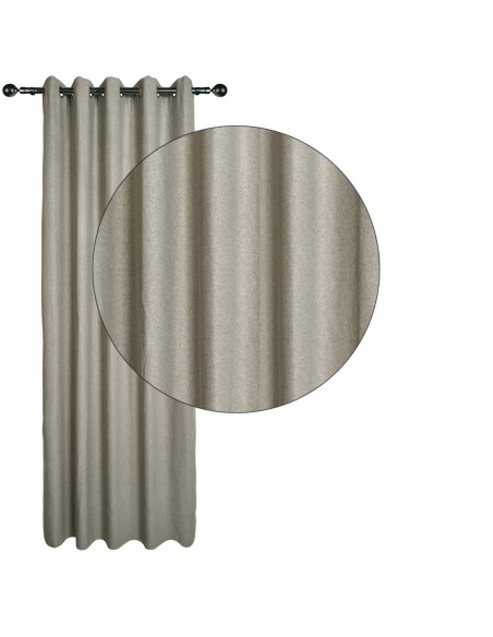 DAS HOME ΚΟΥΡΤΙΝΑ ΜΕ ΚΡΙΚΟΥΣ 140Χ270 2260 ΣΠΑΓΓΙ ΣΚΟΥΡΟ