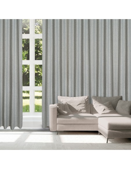 DAS HOME ΚΟΥΡΤΙΝΑ ΜΕ ΚΡΙΚΟΥΣ 140Χ270 2252 ΓΚΡΙ