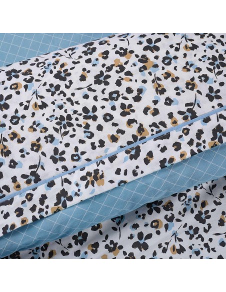 DAS HOME ΚΟΥΒΕΡΛΙ ΜΟΝΟ HAPPY 9622 ΕΚΡΟΥ, ΜΑΥΡΟ, ΜΠΛΕ