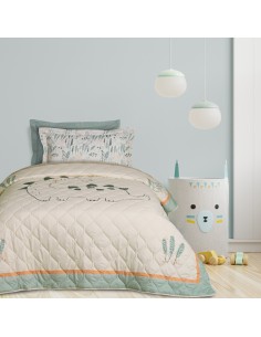 DAS KIDS ΚΟΥΒΕΡΛΙ ΜΟΝΟ 4879 ΓΚΡΙ, ΠΡΑΣΙΝΟ, ΣΟΜΟΝ