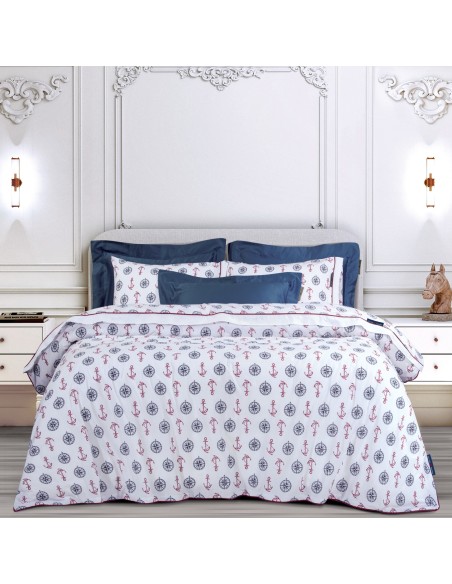 GREENWICH POLO CLUB ΣΕΤ ΣΕΝΤΟΝΙΑ ΥΠΕΡΔΙΠΛΑ 2182 ΚΟΚΚΙΝΟ, ΛΕΥΚΟ, ΜΠΛΕ