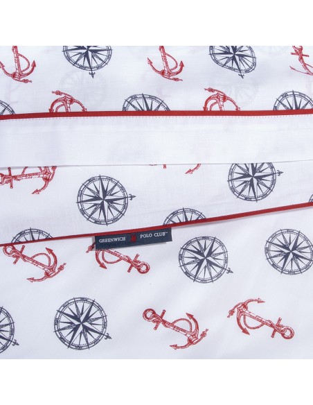 GREENWICH POLO CLUB ΣΕΤ ΣΕΝΤΟΝΙΑ ΥΠΕΡΔΙΠΛΑ 2182 ΚΟΚΚΙΝΟ, ΛΕΥΚΟ, ΜΠΛΕ