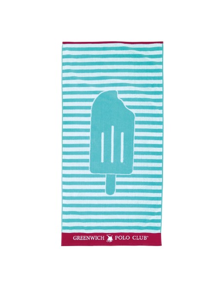 GREENWICH POLO CLUB ΠΕΤΣΕΤΑ ΘΑΛΑΣΣΗΣ 70Χ140 3891 ΚΟΚΚΙΝΟ, ΛΕΥΚΟ, ΤΥΡΚΟΥΑΖ