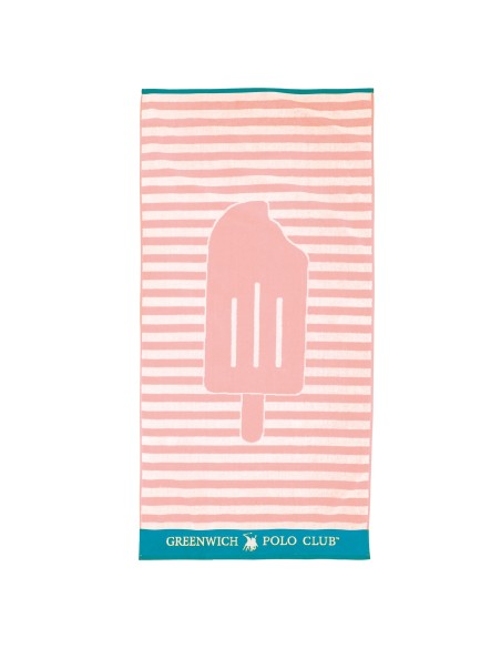 GREENWICH POLO CLUB ΠΕΤΣΕΤΑ ΘΑΛΑΣΣΗΣ 70Χ140 3892 ΛΕΥΚΟ, ΡΟΖ, ΤΥΡΚΟΥΑΖ