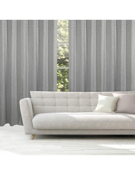 DAS HOME ΚΟΥΡΤΙΝΑ ΜΕ ΚΡΙΚΟΥΣ 140Χ270 2237 ΓΚΡΙ ΑΝΟΙΧΤΟ