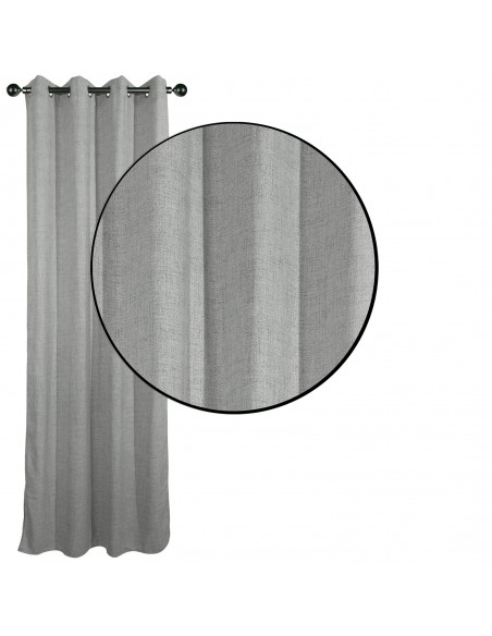 DAS HOME ΚΟΥΡΤΙΝΑ ΜΕ ΚΡΙΚΟΥΣ 140Χ270 2237 ΓΚΡΙ ΑΝΟΙΧΤΟ