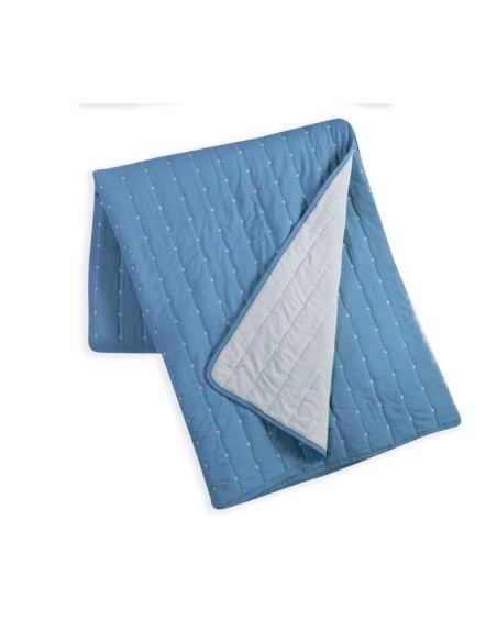 ΚΟΥΒΕΡΛΙ KING SIZE BICOLOR-21 270X270 BLUE/L.GREY