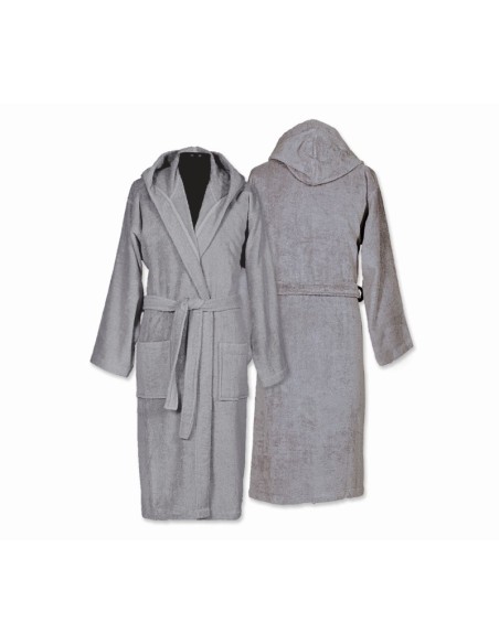 Μπουρνούζι Με Κουκούλα Comfort Grey M