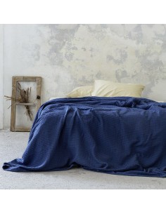 Κουβέρτα Πικέ Μονή 160X240 Habit Navy Blue