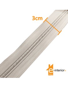 Φερμουάρ μπεζ 3cm με το μέτρο 2