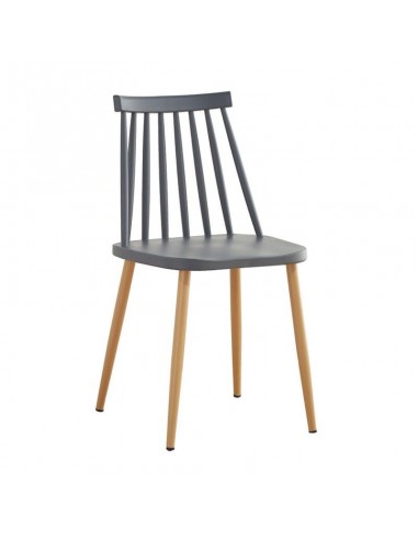 LAVIDA καρέκλα Μεταλλική Φυσικό/PP Ανθρακί