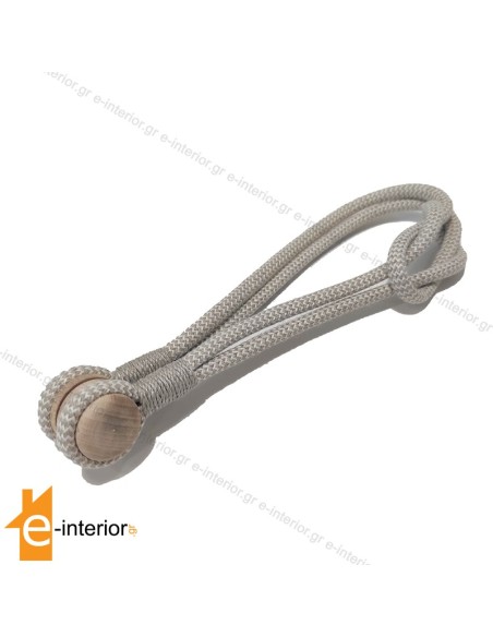 Μαγνήτης κουρτίνας Οικ. Κορδόνι Γιούτα Grey/Ecru 50cm