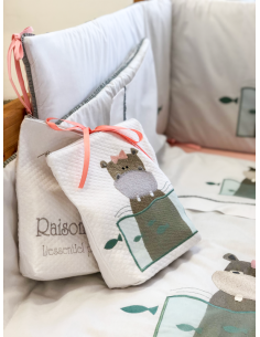 Κουβέρτα Πικέ Αγκαλιάς - Baby Girl Hippo 2