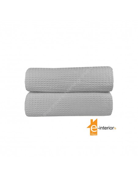 ΚΟΥΒΕΡΤΑ ΠΙΚΕ KING SIZE CVC 265Χ280 ΓΚΡΙ | 80%COT-20%POL