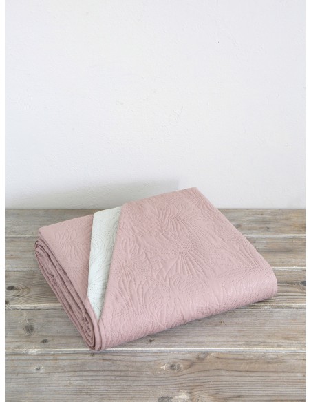 Κουβερλί Γίγας 240x260 - Natara Light Beige / Rose Pink